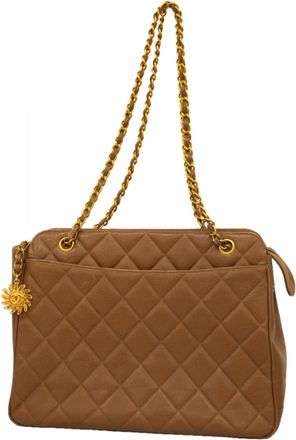 Chanel Brown Grained Calfskin Tote Bag (Pre-Owned)