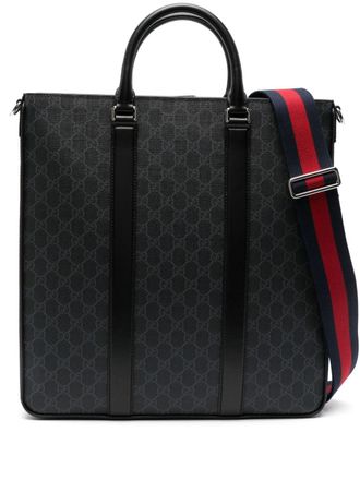 Gucci Supreme Web shopper met GG logo - Zwart
