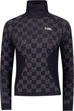 Mons Royale Ascender Merino Seamless Mock Neck L/S Merinounterwäsche für Damen | blau/grau