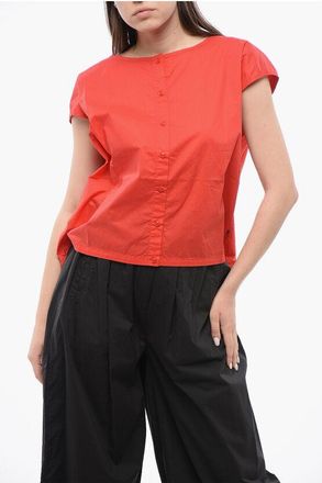 Woolrich Popeline Sleeveless Shirt with Drawstringed Hem size Xs