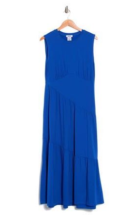 DKNY Gathered Sleeveless Tiered Maxi Dress in Atlantic Blue at Nordstrom Rack, Size X-Small