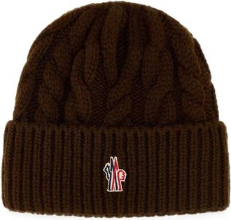 Moncler Brown Grenoble Knitted Beanie Cap
