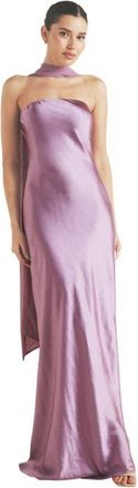 Six Stories Bandeau Satin Bridesmaid Dress in Orchid at Nordstrom, Size 12