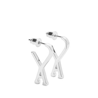 Ami Brass Small Ami De Coeur Hoops
