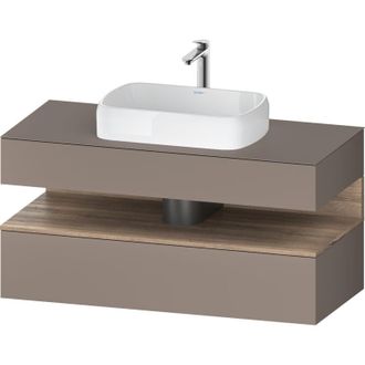 Duravit Duravit - Qatego Consola Mueble Bajo Lavabo, 1 Extra&iacute;ble, 1 Caj&oacute;n