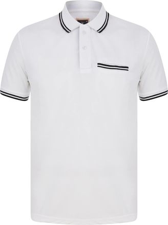 Generic New Adults Premium Chest Pocket Casual Wear Tipped Polo T-Shirts Sizes S to XXL (White (Double), L)