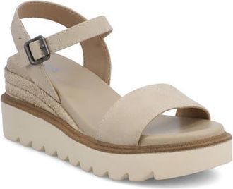 Mia Ophida Ankle Strap Platform Wedge Sandal in Ecru at Nordstrom, Size 7.5