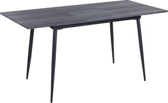 Beliani Beliani - Mesa Extensible Moderna 120/160 X 80 Cm Muebles De Comedor Tablero Mdf Patas De Acero Gris Y Negro Gelanda