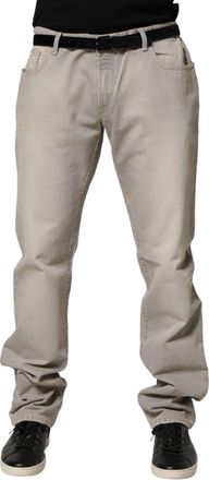 Dolce & Gabbana Mens Cotton Straight Denim Jeans Gray