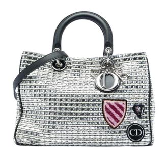 Dior Pre-owned Lady Dior Tote Bag - Dames - Vintage Shopper - Grijs - ONE Size - Tweed - Vintage