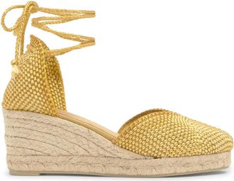 Castaner Cora Espadrille - Dames - Sleehakken - Geel - 39 EU - Leer - Schoenen