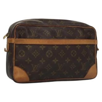 Louis Vuitton Pre-owned Canvas clutches - Dames - Pre-owned - Bruin - Maat: ONE Size Leer
