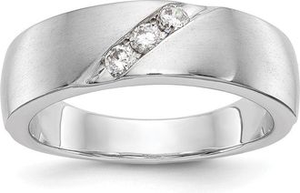 Diamond2Deal 14k Gold Lab Grown Diamond Wedding Band Ring 1/5Ct Clarity- VS Color- D-E