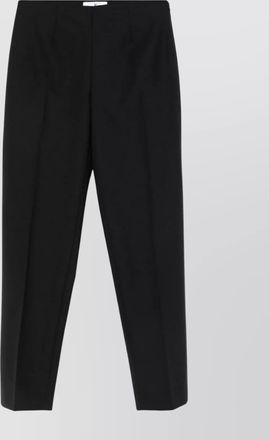 Pantaloni Torino straight leg trousers with pleated front and side slits