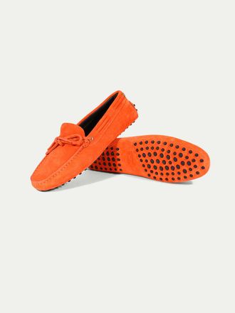 Aurélien Aurélien Driving Shoes Mocassins Suède Dames Oranje Maat 36 Italiaanse Handgemaakte Mediterrane Stijl & Exclusieve Luxe Schoenen