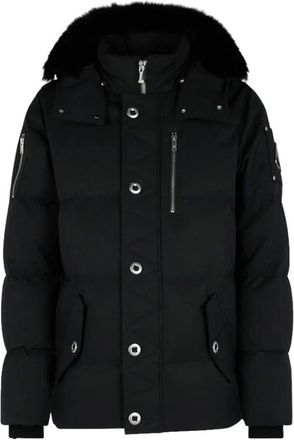Moose Knuckles Jassen, Heren, Zwart, XL, Katoen, Original Shearling Trim 3Q Jas