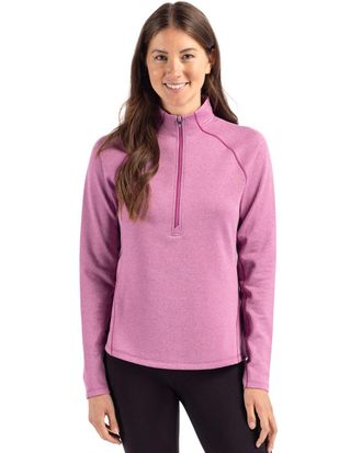 Cutter & Buck Peshastin Fleece Recycled Womens Half Zip Pullover
