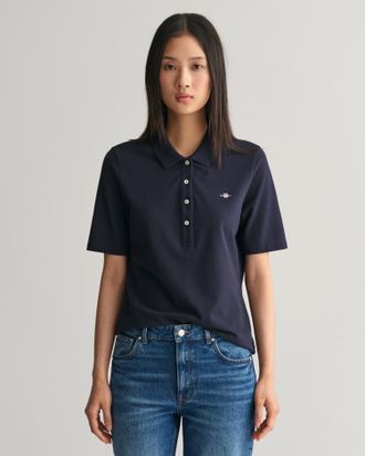 GANT SLIM SHIELD KA PIQUE POLO mit grafischer Logostickerei auf der Brust