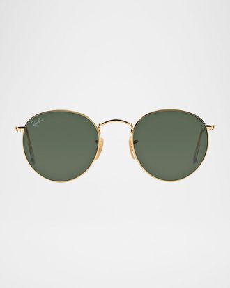 Ray-Ban Men & apos;s Round Metal Sunglasses, Green, 53MM