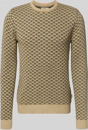 Blend Strickpullover mit gerippten Abschlüssen Modell BALEN in Beige, Größe 3XL