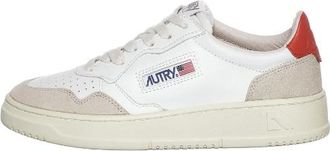 Autry (WMNS) Autry Medalist Leather Suede Low White Beige Orange AULW-LS45