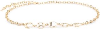 Chlo&eacute; Cinturon Cadena Dorada Circunferencias - Dames - Riemen - Geel - ONE Size - Leer - Accessoires