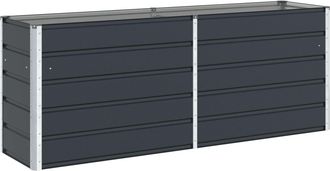 vidaXL Jardinera Antracita 195 X 50 X 75 Cm Acero Galvanizado Vidaxl