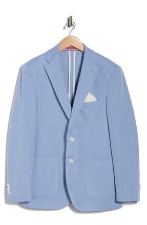 Lucky Brand Birds Eye Piqu&eacute; Knit Sport Coat in Blue at Nordstrom Rack, Size 36 Regular