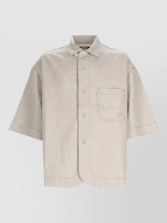 Jacquemus denim paysan shirt short sleeves pocket