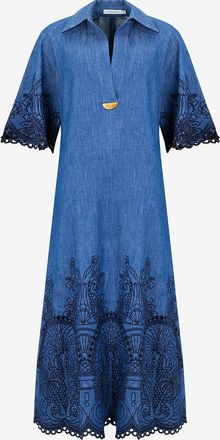 Zimmermann Besticktes Tunikakleid aus Denim Coco