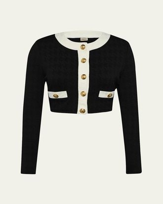 L'agence Adaline Colorblock Chic Swim Cardigan