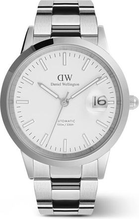 Daniel Wellington Iconic Link Automic Bracelet Watch, 40mm in Silver at Nordstrom