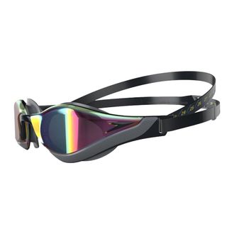 Speedo Unisex Volwassen Fastskin Pure Focus Mirrored Zwembril (Zwart/Goud)