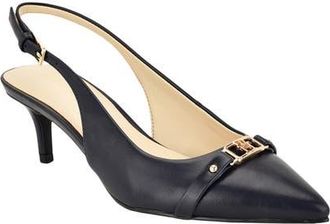 Tommy Hilfiger Totale Slingback Pointed Toe Pump in Marine at Nordstrom, Size 9.5
