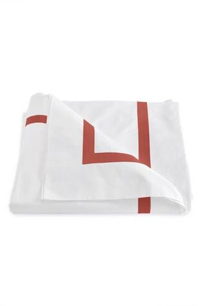 Matouk Lowell Duvet Cover in Coral at Nordstrom, Size Full