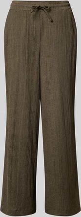 OPUS Wide Fit Stoffhose mit Strukturmuster Modell Mileni in Khaki, Gr&ouml;&szlig;e 34