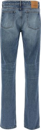 Ami Mens Blue Cotton Straight-Leg Jeans Clothing