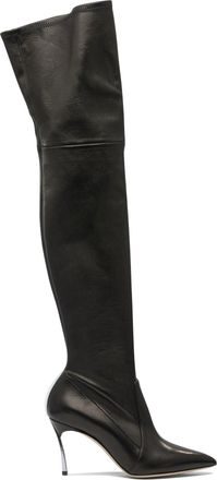 Casadei Over-The-Knee 100mm Boots Nero-Donna