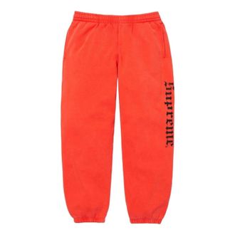 SUPREME FW25 Washed Old English Sweatpant Orange SUP-FW25-190-ORG