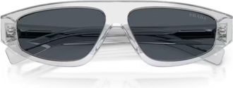 Prada Crystal C02S Rectangular Transparent Acetate Sunglasses