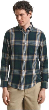 GANT Regular Fit Windblown Flannel Check Shirt - Heren - Casual Overhemden - Veelkleurig - 2XL - Katoen - Overhemden