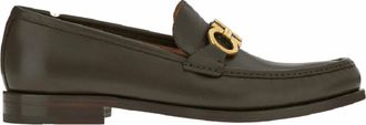 Ferragamo Mens Muschio Gancini Moccasin In Moss