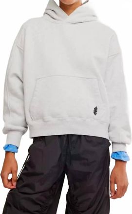 Free People Movement A Cut Above Hoodie In White Heather Grey