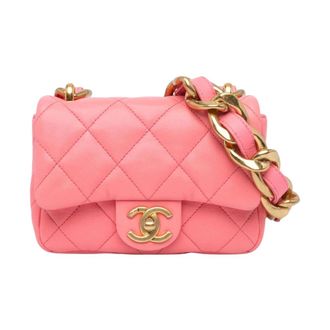 Chanel Pre-owned Mini Quilted Lambskin Funky Town Flap - Dames - Pre-owned - Roze - Maat: ONE Size Leer