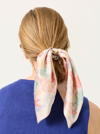 Fat Face FatFace Pink Sealife Tie Scrunchie