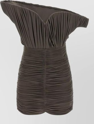 Magda Butrym asymmetric one-shoulder draped mini dress