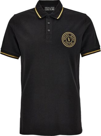 Versace Jeans Couture T-shirts en Polos Zwart - Heren - Polos - Zwart - XS - Tops