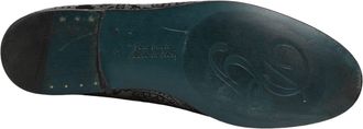 Dolce & Gabbana Mens Silver Jacquard Leather Slip On Loafers Shoes