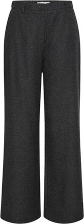 b.young Wijde broek - Dames - Broeken - Grijs - Maat: XS Leer