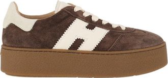 Hogan Brown Suede H698 Low-Top Sneakers